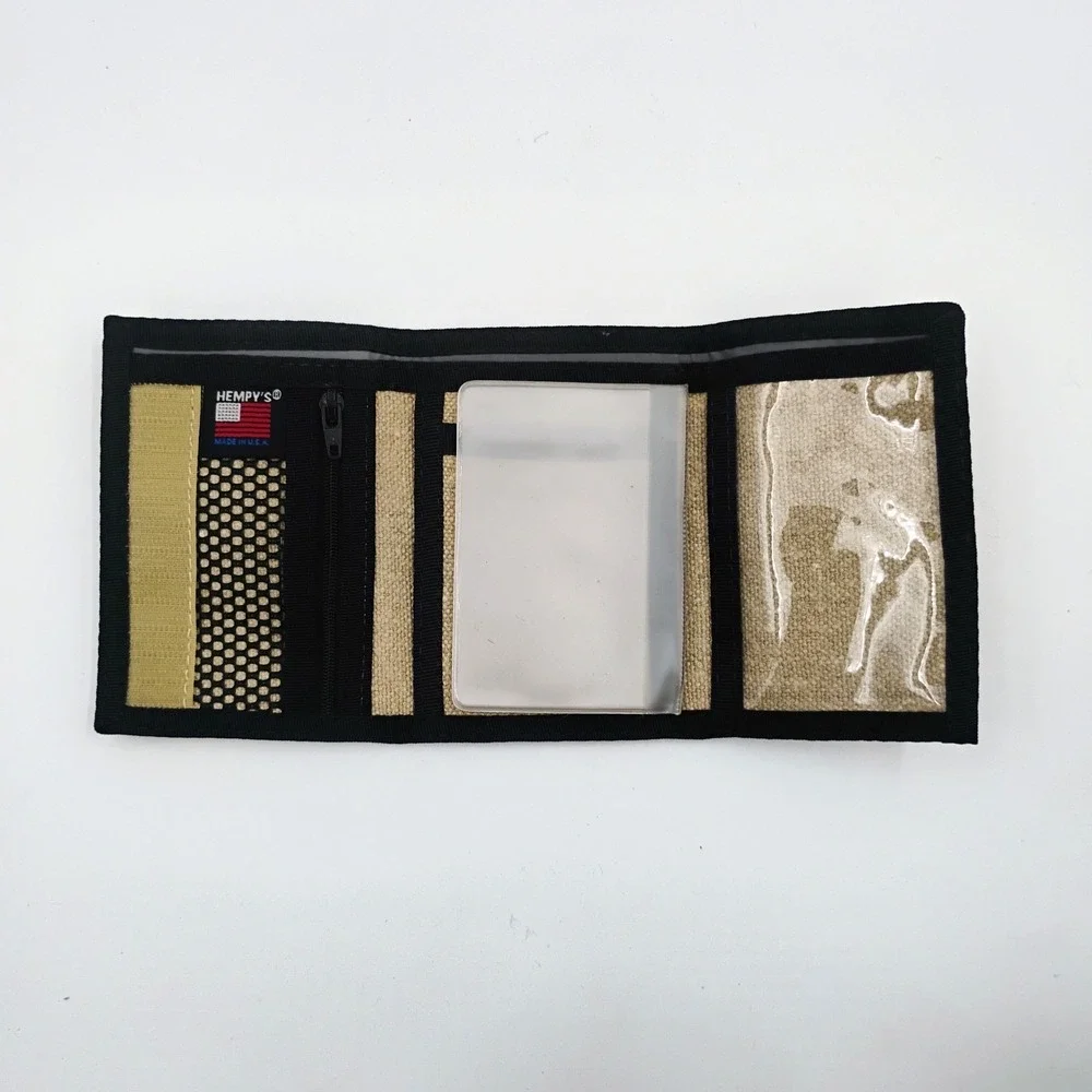Hempy's Natural Hemp Tri-Fold Wallet USA Planetary Protection Syndicate VTG 90s